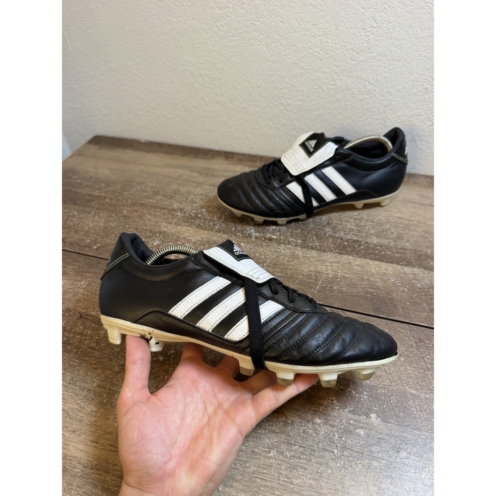Adidas Gloro 15.1 FG/AG Black/White Leather Football Boots - US Size 10 Soccer